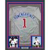 Framed Autographed/Signed Thomas Ian Nicholas Rookie 35x39 Of The Year Chicago Grey Baseball Jersey Beckett BAS COA by Hall of Fame Sports Memorabilia