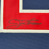 Framed Autographed/Signed Jim Thome 35x39 Cleveland Blue Baseball Jersey JSA COA