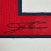 Framed Autographed/Signed Jim Thome 35x39 Cleveland White Baseball Jersey JSA COA