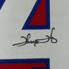 Framed Autographed/Signed Thurman Thomas 35x39 Buffalo Red Football Jersey JSA COA