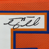 Framed Autographed/Signed Tim Tebow 35x39 Florida Orange College Football Jersey Beckett BAS COA