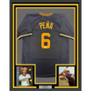 Framed Autographed/Signed Tony Pena 35x39 Pittsburgh Black Baseball Jersey JSA COA by Hall of Fame Sports Memorabilia