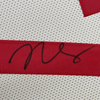 Framed Autographed/Signed Trent Williams 35x39 San Francisco White Football Jersey Beckett BAS COA