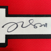 Framed Autographed/Signed Trent Williams 35x39 San Francisco Alternate Red Football Jersey JSA COA