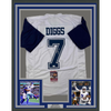 Framed Autographed/Signed Trevon Diggs 35x39 Dallas Color Rush White Football Jersey JSA COA