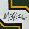 Framed Autographed/Signed Marty Turco 35x39 Dallas Green Hockey Jersey JSA COA by Hall of Fame Sports Memorabilia