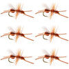 Turcks Power Flying Ant Cinnamon Terrestrial Trout Dry Fly - 6 Flies Hook Size 12