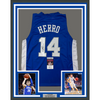 Framed Autographed/Signed Tyler Herro 35x39 Kentucky Blue College Basketball Jersey JSA COA