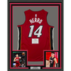 Framed Autographed/Signed Tyler Herro 35x39 Miami Heat Red Authentic Basketball Jersey Fanatics COA
