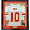 Framed Autographed/Signed Tyreek Hill 35x39 Kansas City White Football Jersey JSA COA by Hall of Fame Sports Memorabilia