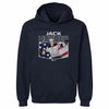 Jack Hughes New Jersey American Flag WHT by 500 LEVEL