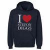 Stefon Diggs New England I Love WHT by 500 LEVEL