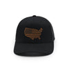 USA Country Flag Leather Patch Hat by Shield Republic