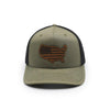 USA Country Flag Leather Patch Hat by Shield Republic
