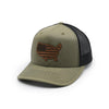 USA Country Flag Leather Patch Hat by Shield Republic