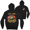 USMC 250th Anniversary Commemorative Hoodie by Dog Mom Hat