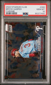 Graded 2022 Topps Stadium Club Bryce Harper #300 Chrome Baseball Card PSA 10 Gem Mint