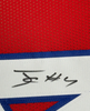 Framed Autographed/Signed James Cook 35x39 Buffalo Red Football Jersey Beckett BAS COA by Hall of Fame Sports Memorabilia