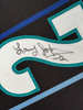 Framed Autographed/Signed Larry Johnson 35x39 Charlotte Black Basketball Jersey JSA COA by Hall of Fame Sports Memorabilia