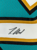Framed Autographed/Signed Travis Hunter 35x39 Jacksonville Teal Retro Football Jersey Beckett BAS COA by Hall of Fame Sports Memorabilia