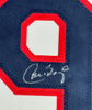 Framed Autographed/Signed Carlos Baerga 35x39 Cleveland White Baseball Jersey Beckett BAS COA by Hall of Fame Sports Memorabilia