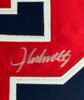 Framed Autographed/Signed John Smoltz 35x39 Atlanta Blue Baseball Jersey JSA COA by Hall of Fame Sports Memorabilia