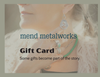 Handmade Jewelry Gift Card by mend metalworks