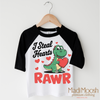 I Steal Hearts T-Rex Valentine's Day Shirt - Dinosaur Valentine's Tee by Madi Moosh