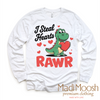 I Steal Hearts T-Rex Valentine's Day Shirt - Dinosaur Valentine's Tee by Madi Moosh
