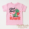 I Steal Hearts T-Rex Valentine's Day Shirt - Dinosaur Valentine's Tee by Madi Moosh