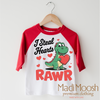 I Steal Hearts T-Rex Valentine's Day Shirt - Dinosaur Valentine's Tee by Madi Moosh