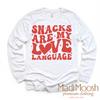 Snacks Are My Love Language Valentine's Day Shirt - Valentine's Tee by Madi Moosh