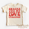Snacks Are My Love Language Valentine's Day Shirt - Valentine's Tee by Madi Moosh