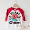 Heart Breaker Valentine's Day Shirt - Skateboard Valentine's Tee by Madi Moosh
