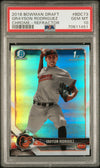 Graded 2018 Topps Bowman Draft Grayson Rodriguez #BDC73 Chrome Refractor Rookie RC Baseball Card PSA 10 Gem Mint