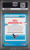 Graded 2023 Panini Donruss Will Anderson #1 Rated Rookies Portraits Rookie RC Football Card PSA 10 Gem Mint