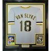 Framed Autographed/Signed Andy Van Slyke 35x39 Pittsburgh Grey Baseball Jersey JSA COA by Hall of Fame Sports Memorabilia