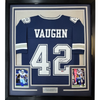 Framed Autographed/Signed Deuce Vaughn 35x39 Dallas Blue Football Jersey JSA COA