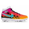 "Vice Sunset" Jordan 1 TD Cleats by Stadium Custom Kicks