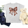 Vintage Football Bow For Kids T-Shirt – Cute Game Day Shirt for Girls by Adorb Custom Tees