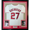 Framed Autographed/Signed Vladimir Vlad Guerrero 35x39 Los Angeles LA Anaheim White Baseball Jersey Beckett BAS COA by Hall of Fame Sports Memorabilia
