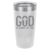 God is Always on Time 20 oz Polar Camel Tumbler by Anchored Grace Boutique