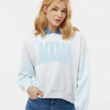 MAMA Colorblock Cropped Hoodie – Soft Sueded Mom Sweatshirt by Hey Jude Graphic Tees
