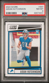Graded 2022 Panini Score Aidan Hutchinson #307 Rookie RC Football Card PSA 8 Near Mint