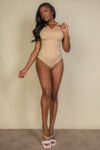 Zip Front Short Sleeve Bodysuit