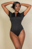 Zip Front Short Sleeve Bodysuit