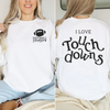 I Love Touch Downs Crewneck Sweatshirt by Hey Jude Graphic Tees