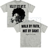 Walk By Faith Not By Sight T-Shirt – Christian Inspirational Cross Graphic Tee, Religious Faith-Based Unisex Cotton Shirt