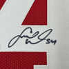 Framed Autographed/Signed Fred Warner 35x39 San Francisco Red Football Jersey Beckett BAS COA by Hall of Fame Sports Memorabilia