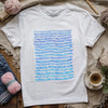 Watercolor knitting pattern T-shirt by YarnMerch